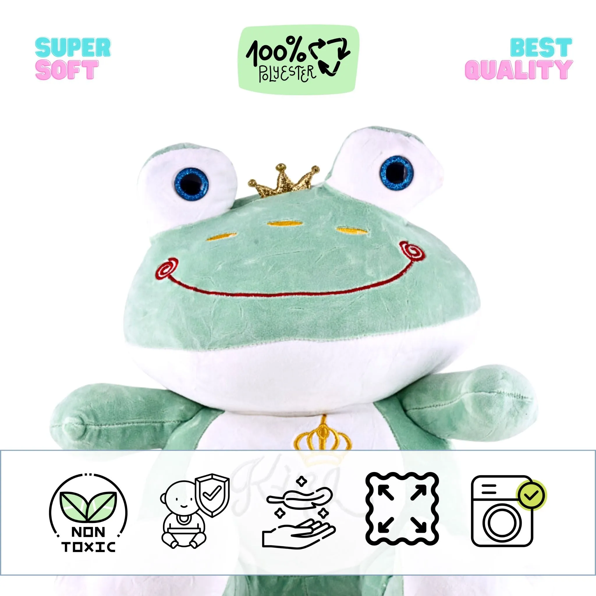 The King Frog Plush Toy