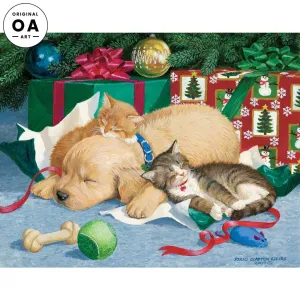 Too Much Fun—Puppy & Kittens at Christmas