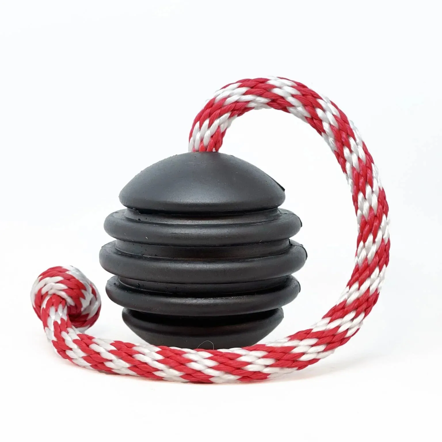 Tug Toy | Stripes & Ball Black