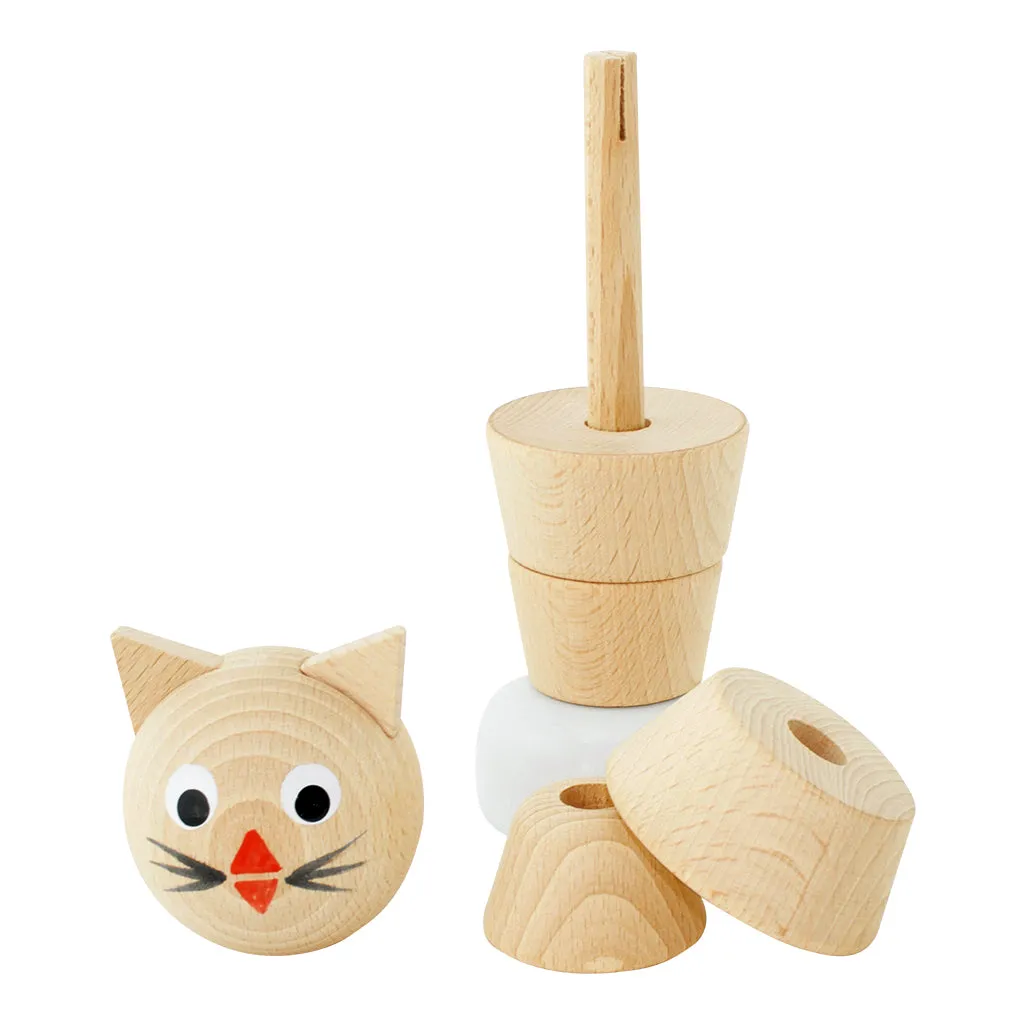 Wooden Cat Stacking Puzzle - Chloe